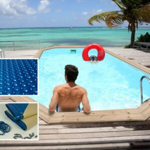 Piscine bois "Cordoue" 3.48x2.15x1.18 m avec Bâche, Echelles et Accessoires - Idéal Rénovation Extérieure