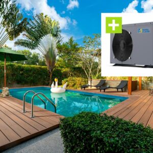 Piscine en bois rectangle "Panama" 6.20 x 4.10 m avec pompe à chaleur 6.1 kW – Installation semi-enterrée ou enterrée