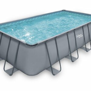 Piscine tubulaire grise "LUDO 2" - 4,01 x 2,01 x 1,22 m - filtration à sable 2.5 m³/h