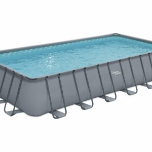 Piscine tubulaire grise "LUDO 5" - 7.32 x 3.66 x 1.32 m
