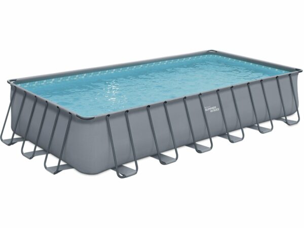 Piscine tubulaire grise "LUDO 5" - 7.32 x 3.66 x 1.32 m