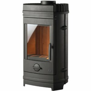 Poêle à bois en Fonte "Chatel" - Puissance 5-12 KW – Design Traditionnel & Écologique – Anthracite