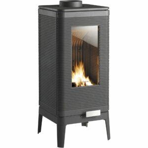 Poêle à Bois En Fonte "Iwaki" 7 KW Anthracite - Chauffage Performant & Design
