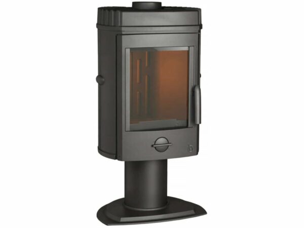 Poêle à Bois Fonte "Mesnil" 12 KW - Design Antracite, Surface 40-100 m² - Certification Flamme Verte 7 Étoiles
