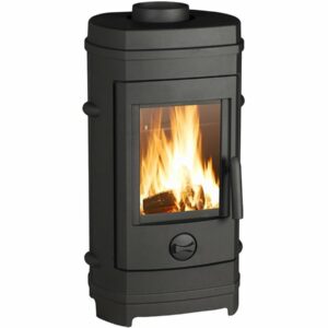 Poêle à bois en fonte "Remilly" 7 kW – Design traditionnel et performance – Anthracite
