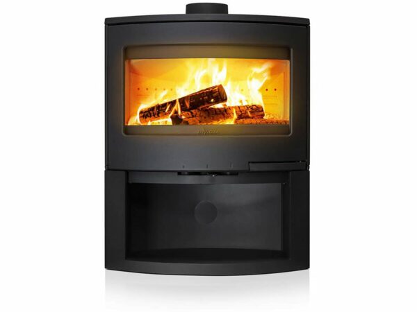 Poêle à bois en acier et fonte Calcias 9kW - Étanche, Flamme Verte 7 étoiles, Rénovation Eco-friendly