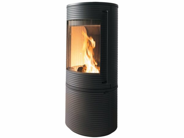Poêle à bois en fonte "Altara" 7 kW Raccordable - Design Anthracite, Origine France Garantie