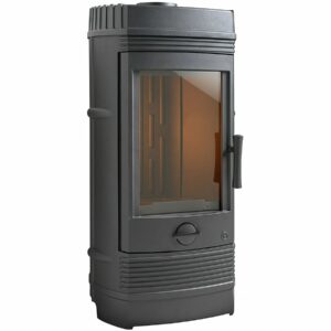 Poêle à Bois Fonte "Gomont" 55x44,75 cm - 12 kW, Anthracite - Origine France Garantie