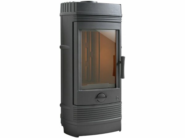 Poêle à Bois Fonte "Gomont" 55x44,75 cm - 12 kW, Anthracite - Origine France Garantie