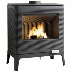 Poêle à Bois en Fonte "Kazan" 9 kW – Design Anthracite, Fabrication Française, Énergie Durable
