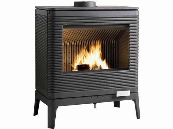 Poêle à Bois en Fonte "Kazan" 9 kW – Design Anthracite, Fabrication Française, Énergie Durable