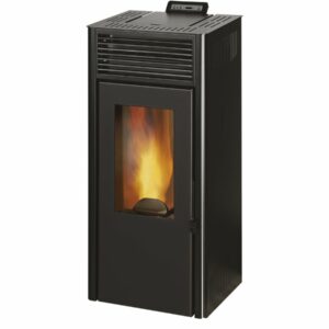 Poêle à Granulés Monobloc "Nola 7" 7 kW - Chauffage Automatique & Compact - Noir