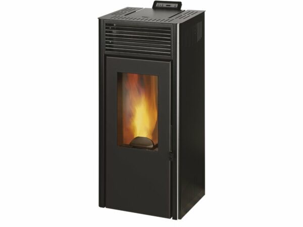 Poêle à Granulés Monobloc "Nola 7" 7 kW - Chauffage Automatique & Compact - Noir