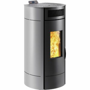 Poêle à Granulés Étanche "Lodi 8" WiFi 3,1-8 kW Gris - Solution écologique et connectée pour votre maison