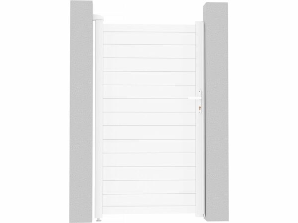 Portillon aluminium "Eric" - 101.2 x 180.9 cm - Blanc
