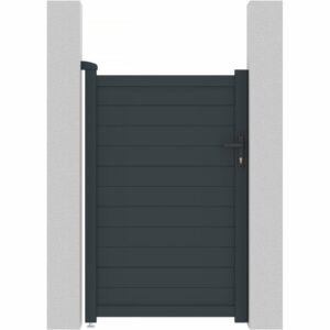 Portillon aluminium "Marc" - 101.2 x 155.9 cm - Gris
