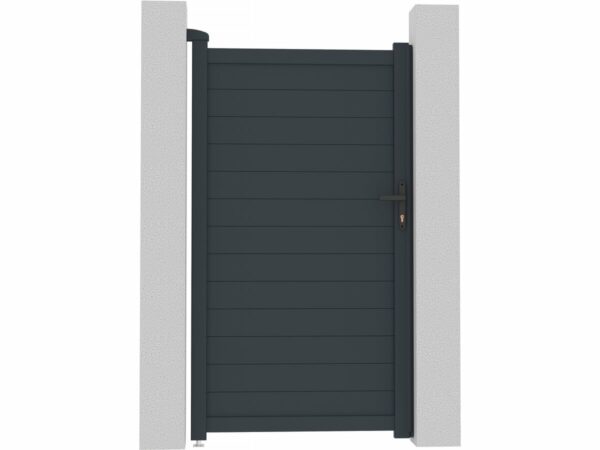 Portillon aluminium "Marc" - 101.2 x 180.9 cm - Gris pour sécuriser votre entrée