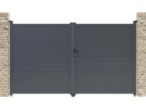 Portail aluminium « Marc » – 299.5 x 180.9 cm – Gris