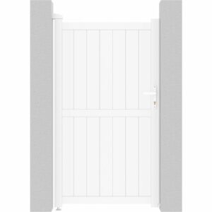 Portillon aluminium "Lola" - 101.2 x 180.9 cm - Blanc