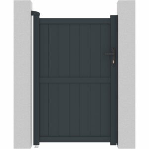 Portillon aluminium "Maurice" - 101.2 x 155.9 cm - Gris