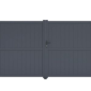 Portail aluminium "Maurice" - 299.5 x 155.9 cm - Gris