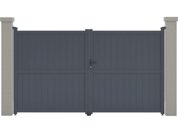 Portail aluminium "Maurice" - 299.5 x 155.9 cm - Gris