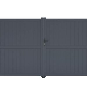 Portail aluminium "Maurice" gris 299.5x180.9 cm – Résistant, moderne et sécurisé