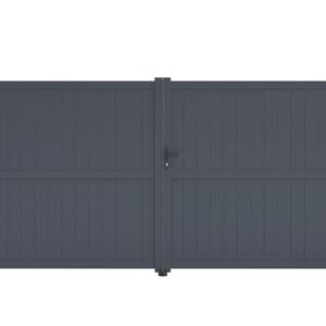 Portail aluminium "Maurice" gris 349,5 x 180,9 cm – Résistant, moderne et sécurisé