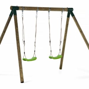 Portique en Bois "Eden" avec 2 Balançoires - Structure robuste et sécurité certifiée