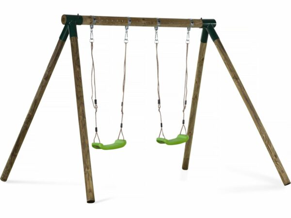 Portique en Bois "Eden" avec 2 Balançoires - Structure robuste et sécurité certifiée