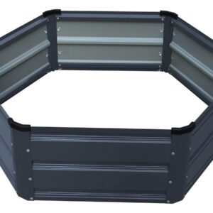 Bac de plantation "Harry" - 124 x 26 cm - Gris foncé