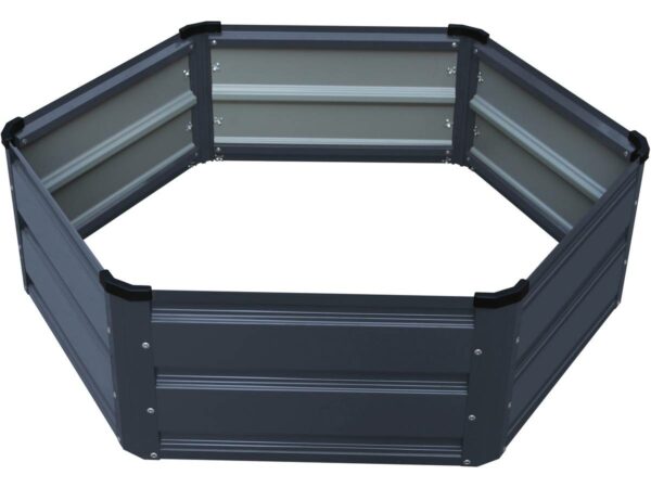 Bac de plantation "Harry" - 124 x 26 cm - Gris foncé