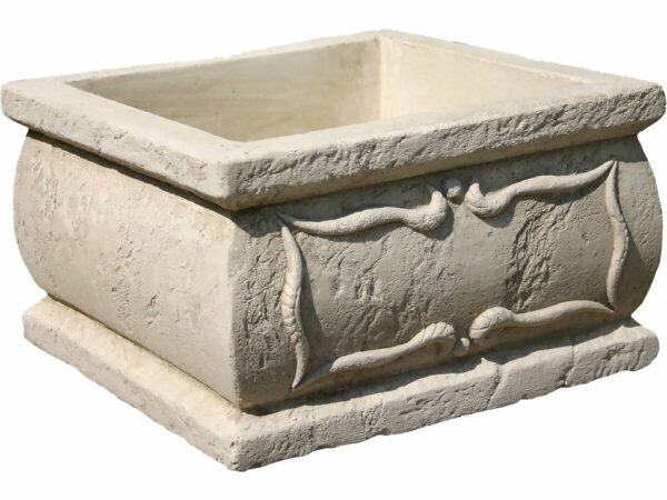 Jardinière "Verone" en Pierre Reconstituée 50x50x30 cm – Élégance & Résistance pour votre Jardin