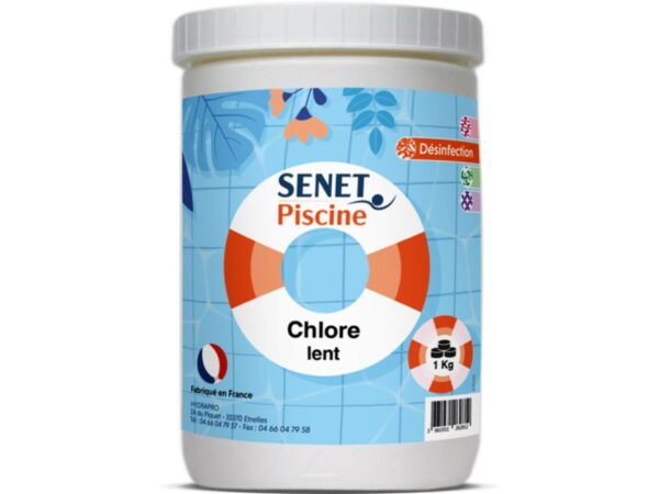 Galets Chlore Lent 5kg "Senet Piscine" - Purificateur et Désinfectant pour Piscines