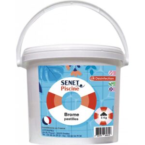 Brome en galet "Senet Piscine" 5 kg - Traitement au Brome pour Piscines et Spas