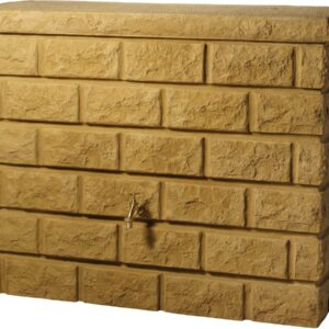 Kit Mur "Rocky" - Réservoir d'Eau Pluie 400 L Sable, Imitation Pierre, Facile à Installer