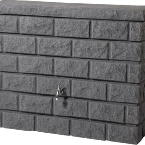 Kit Mur "Rocky" - 400 L Gris Granite | Réservoir d'Eau de Pluie Décoratif et Faible Encombrement