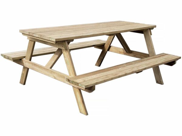 Tables de Pique-Nique en Bois "Gardenia" 180x150 cm – Capacité 6-8 Personnes – Fabrication Européenne