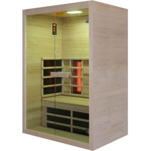 Cabine de Sauna Infrarouge 2 Places "Venus Vital" en Bois Naturel – Relaxation et Détente à Domicile