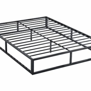 Cadre de lit en métal 160 x 200 cm Noir – Solide, Élégant et Facile à Monter