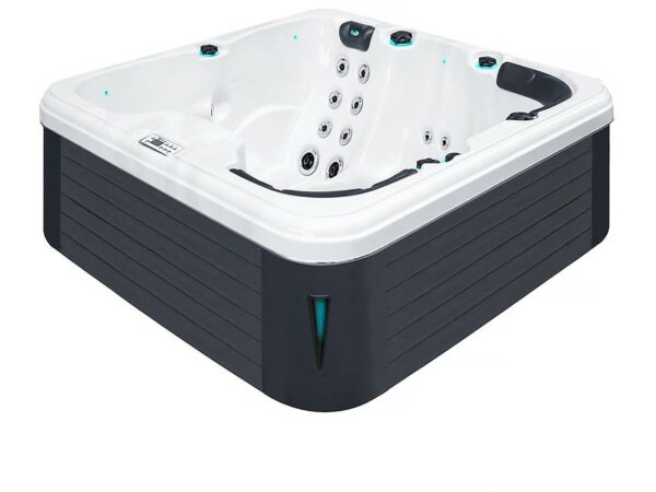 Spa "Refresh" Passion Spas – 4 Places + 1 Allongée, Forme Carrée, Hydrothérapie Avancée, Écologique et Confortable
