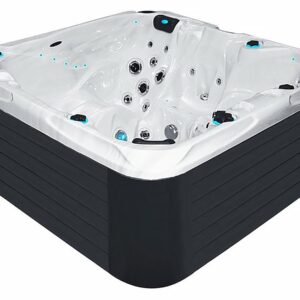Spa Solace Passion Spas 4 places + 1 allongée – Spa Carré avec Jets, Bluetooth et Économies d'énergie