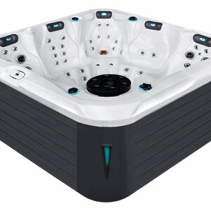 Spa "Devotion" 3 places semi-allongées + 2 allongées - Forme Carrée, Isolation performante et Massage exclusif