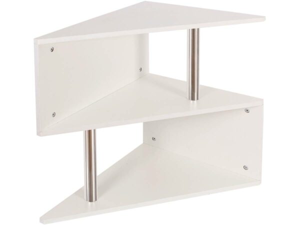 Table Basse "Penola" Blanche Triangulaire – Élégance et Praticité pour votre Salon