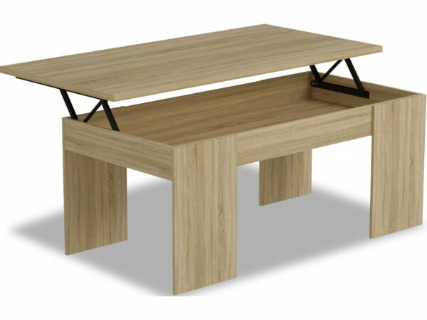 Table Basse "Diana" en Chêne Clair - 102 x 50 x 43 cm, Design Minimaliste et Fonctionnel