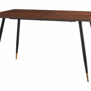 Table Repas Moderne "Kavita" en Chêne, 140x80 cm, Pour 6 Personnes