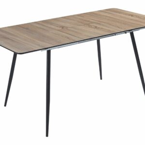 Table Repas Extensible "Ebele" en Chêne – 120/160 x 80 cm, Style Nordique et Rustique