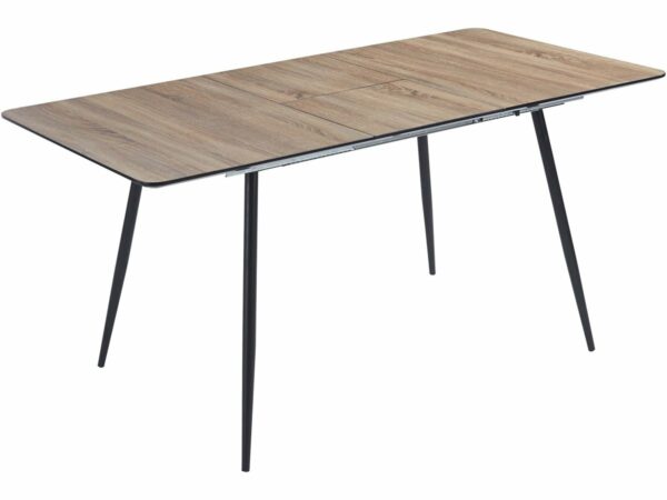 Table Repas Extensible "Ebele" en Chêne – 120/160 x 80 cm, Style Nordique et Rustique
