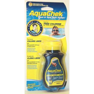 Bandelettes d'analyse Chlore Jaune Aquacheck – 50 bandelettes pour piscine