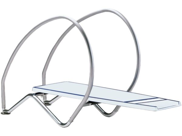 Plongeoir Flexible "Dynamic avec Arceaux" - 200 x 147.1 x 60 cm - Blanc pour Piscine